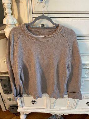 Abercrombie & Fitch Women's Thick Crewneck Sweater in Light Taupe